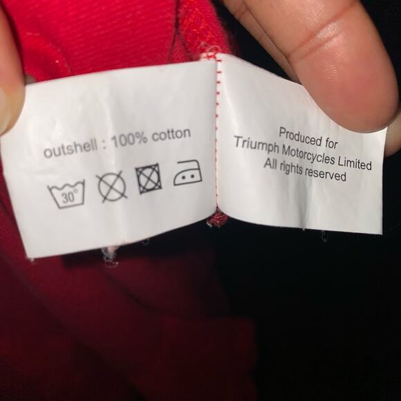 Triumph Motorcycles Biker y2k Short Sleeve graphic T-shirt size XL Red - Picture 8 of 9